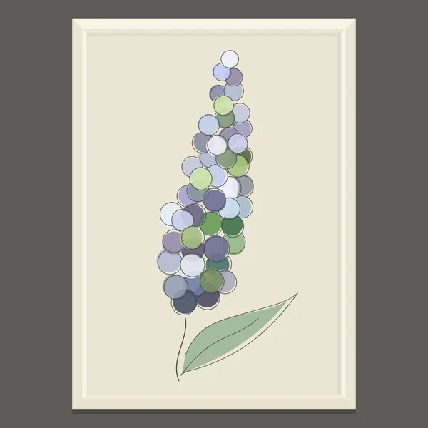 Mor bahar çiçek. vektör çizim.