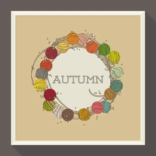 soyut sonbahar Tasarım renkli boncuklar ile. vektör çizim.