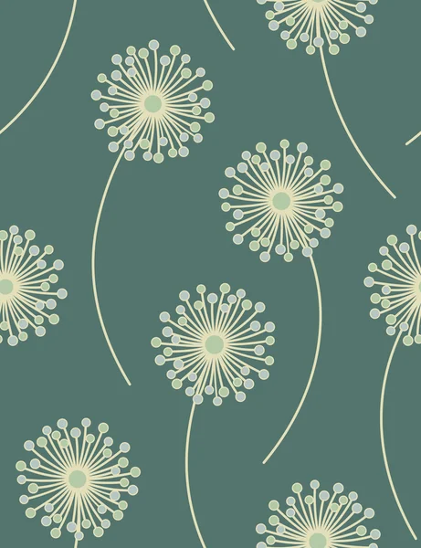 Maskros. sömlös floral bakgrund. — Stock vektor