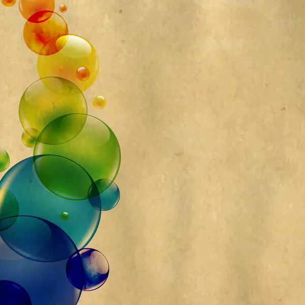Картонна структура фон з барвистими кульками — стоковий вектор