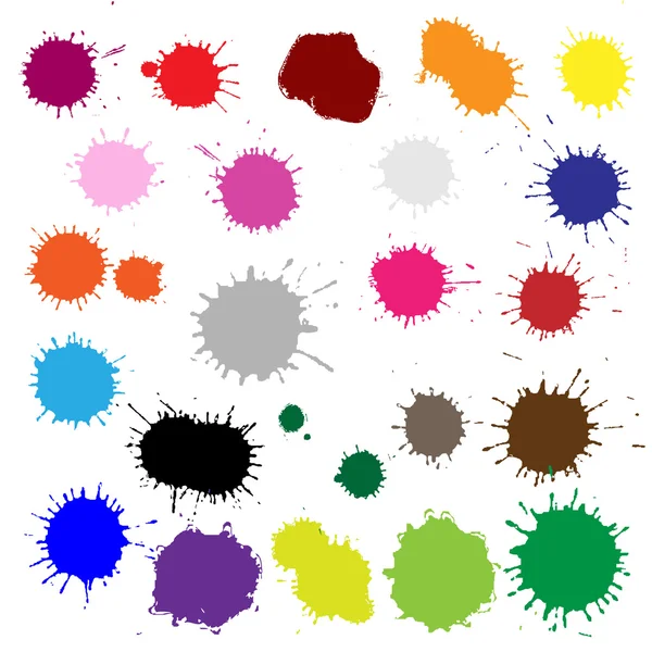 Color Blobs Stains Set — Stock Vector