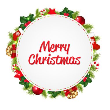 christmas simgeleri ile konuşma balonu