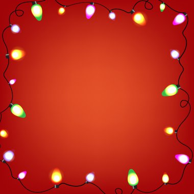 renkli ampul çelenk