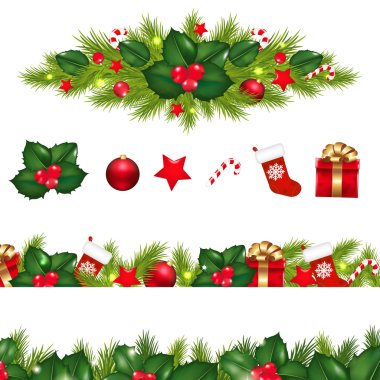 xmas garland ile Noel sınırları ayarlama