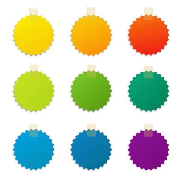 Набор цветовых этикеток — стоковый вектор