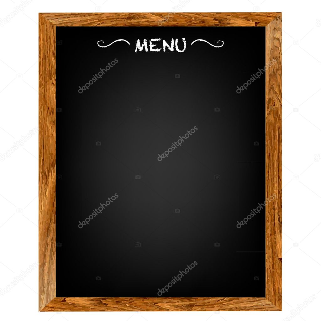 Restaurant Menu Wood Board