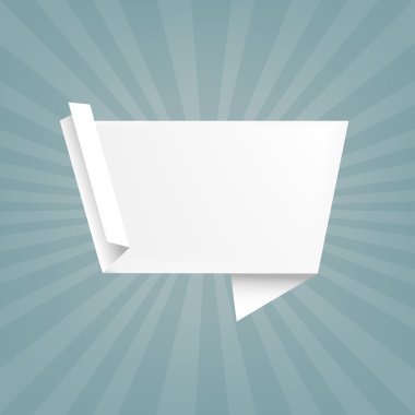 Retro arka plan beyaz origami ile