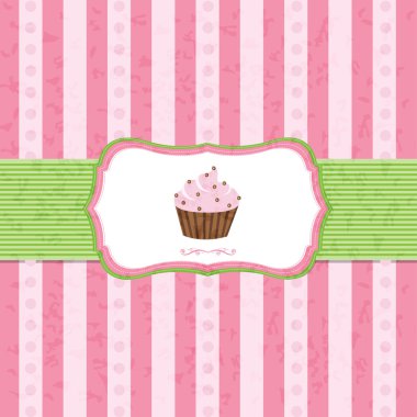 pastel vintage cupcake arka plan