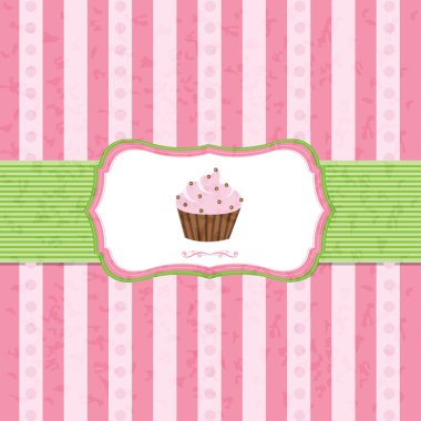 Pastel Vintage Cupcake Background clipart