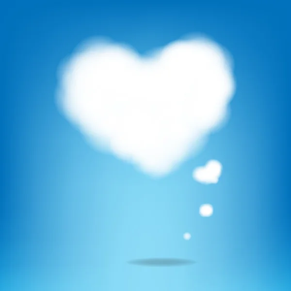 Cloud From Hearts With Blue Background — Vector de stoc