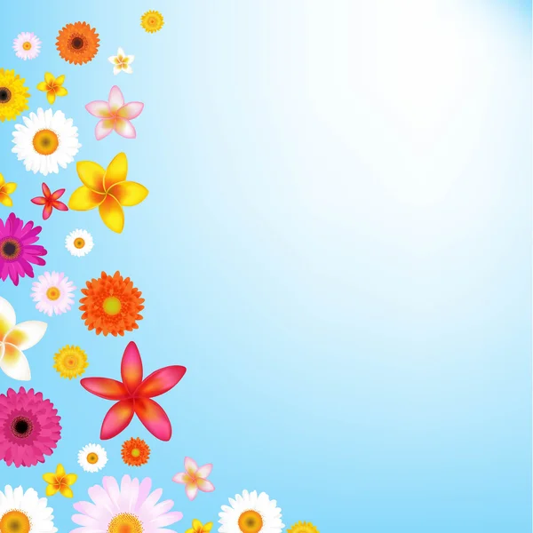 鲜花和天空 — 图库矢量图片