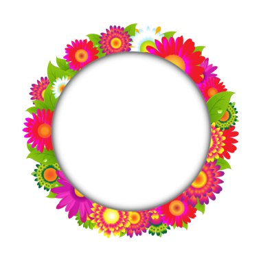 renkli çiçekler ile banner