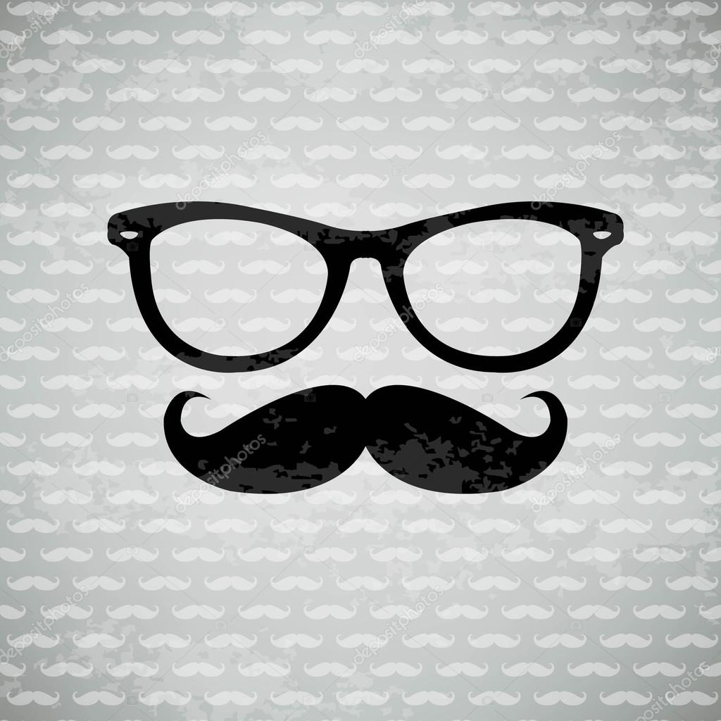 Hipster Logo With Gradient Mesh, Vector Illustration