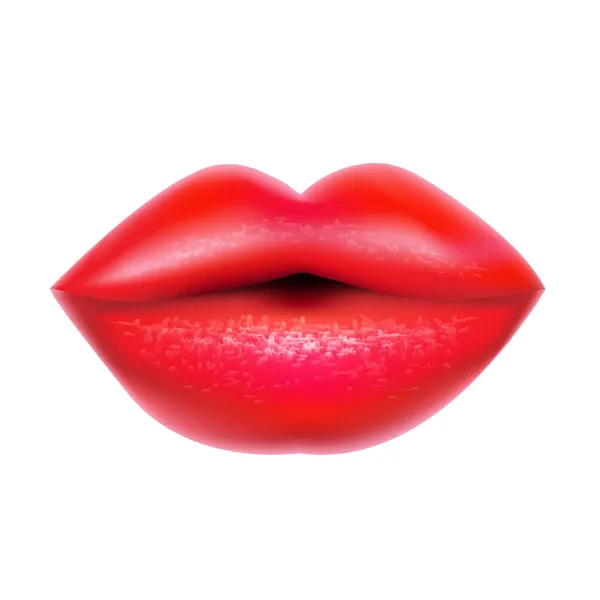 Labios rojos — Vector de stock