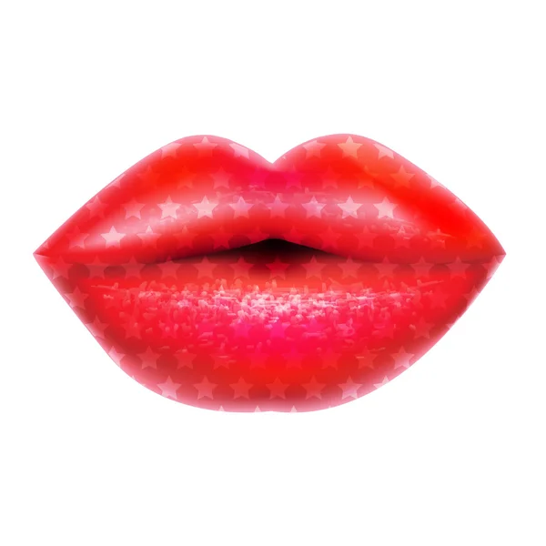 Lábios femininos abstratos — Vetor de Stock
