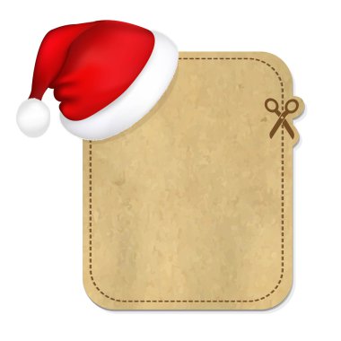 Retro afiş ile santa Claus kap