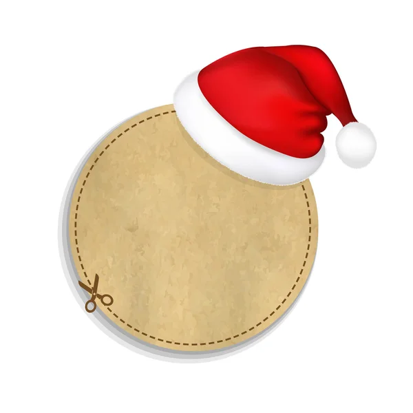 Banner con tapa de Santa Claus — Vector de stock