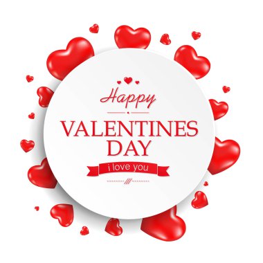 Kırmızı kalpler ile banner