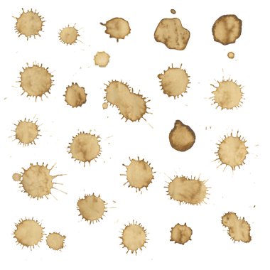 Coffee Stain Set clipart