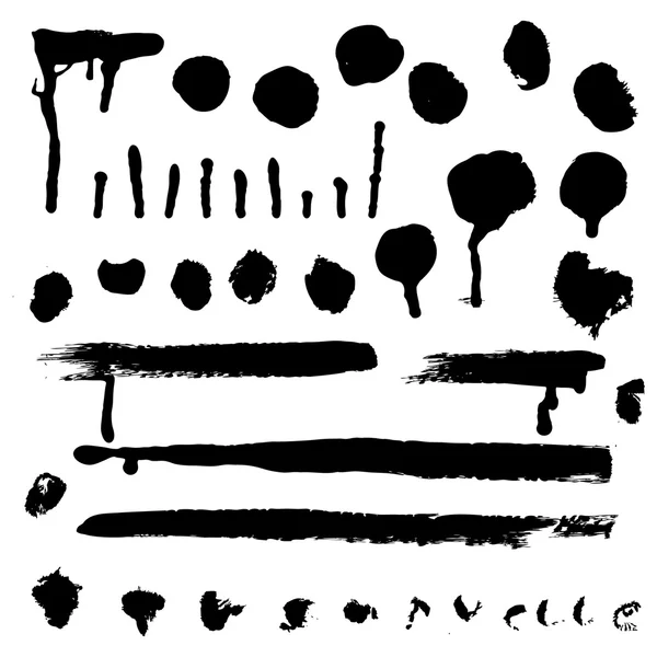 Conjunto de manchas negras — Archivo Imágenes Vectoriales