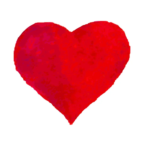 Akvarell hjärta — Stock vektor