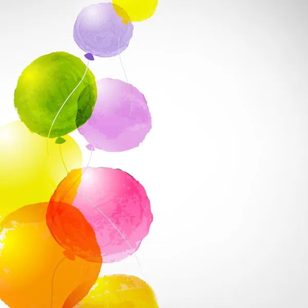 水彩画气球 — 图库矢量图片