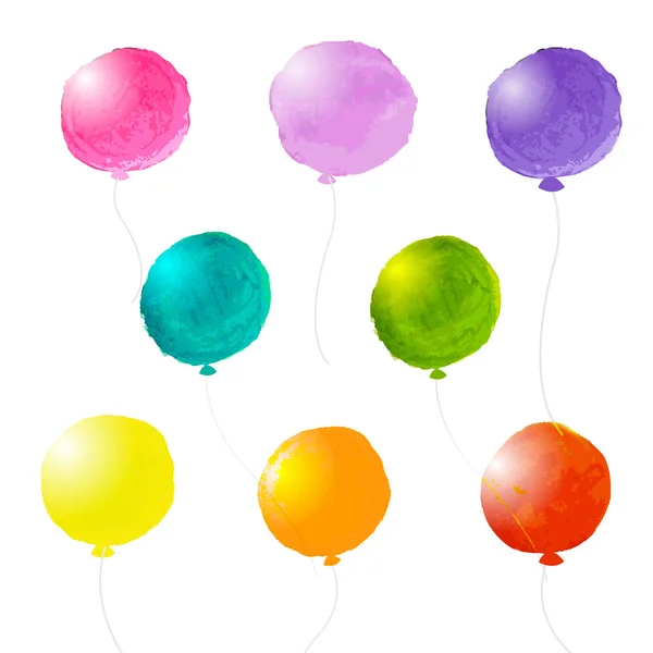 Balões aquarela —  Vetores de Stock