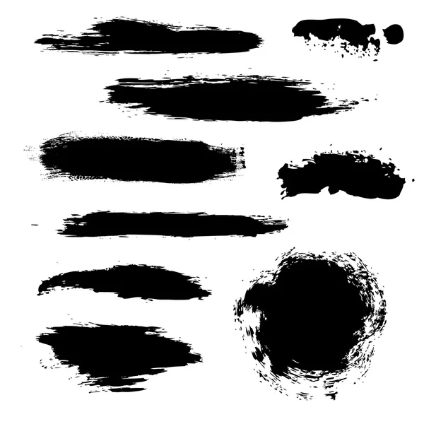 Ensemble de lobes noirs — Image vectorielle