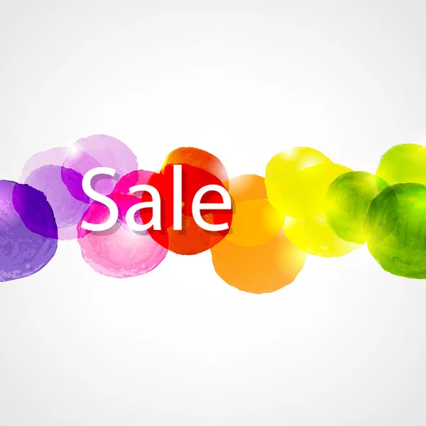 Watercolor Sale Poster — Stock Vector