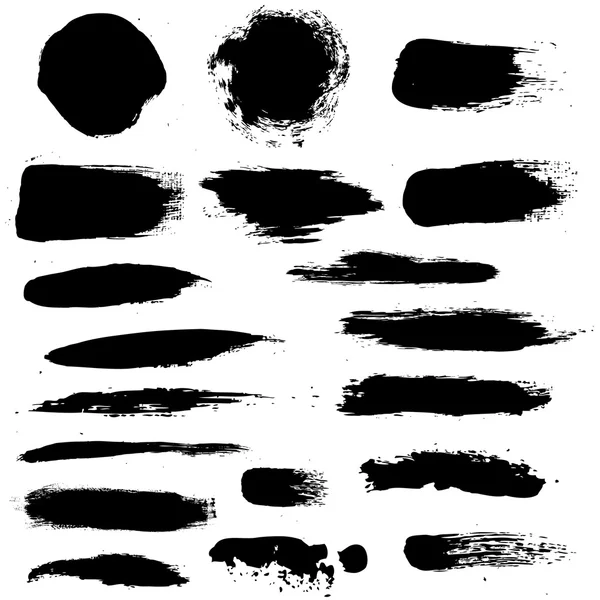 Black Blobs Set — Stock Vector