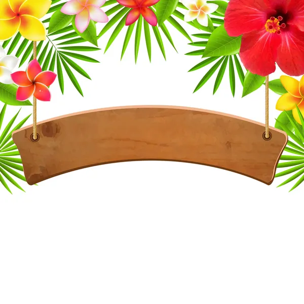 Hout teken banner — Stockvector