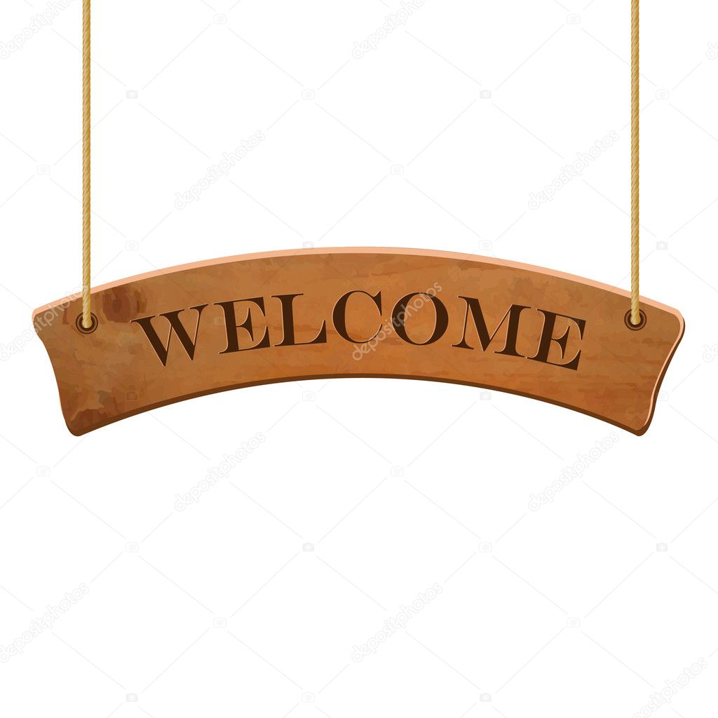 Welcome Wooden Sign