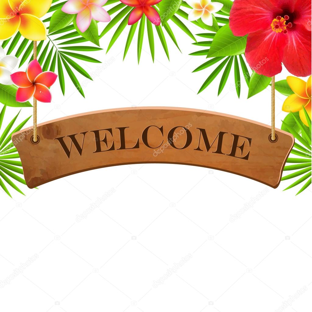 Wood Sign Welcome Banner