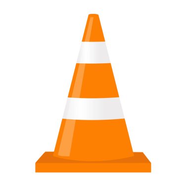 Sinyal Konileri İzole Beyaz Arkaplan