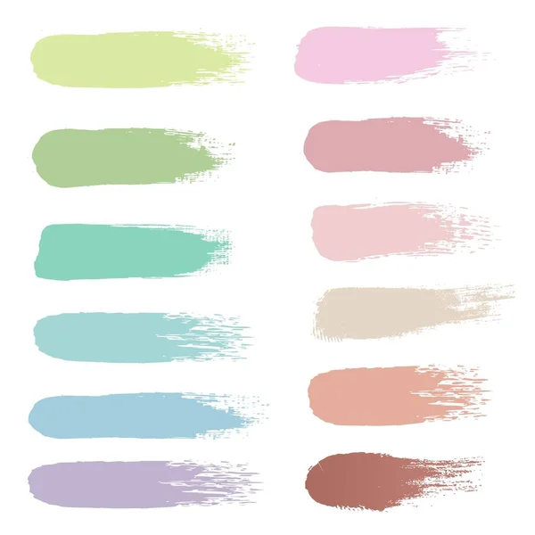 Pastel Blot Set With White Background — Stock Vector