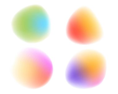 Parlak Bulanık Toplar ve Beyaz Arkaplan