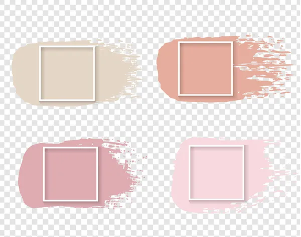 Rosa Farbe mit weißem Rahmen transparenter Hintergrund — Stockvektor