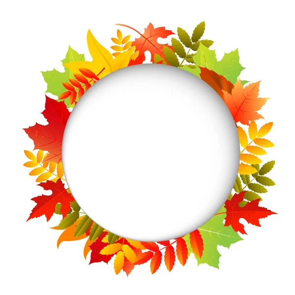 Herbstblätter mit Sprechblase — Stockvektor