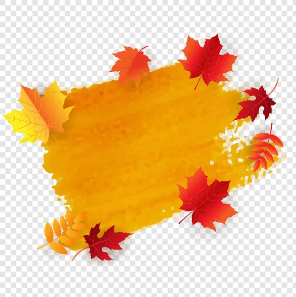 秋の葉を持つオレンジの塊 ロイヤリティフリーのストックイラスト