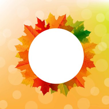 Parlak Yapraklar ve Bokeh ile Sonbahar Postası