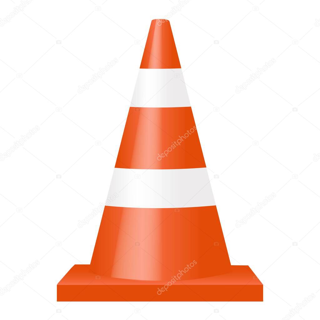Signal Cone Isolated White Background