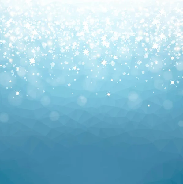 Invierno azul con copo de nieve blanco — Vector de stock