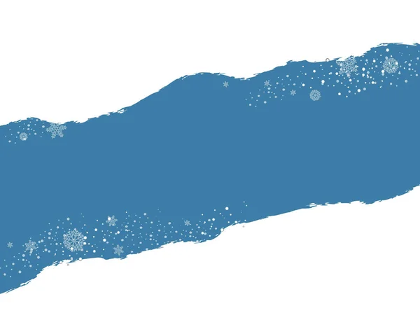 Синий фон на снежках и снегах — стоковый вектор
