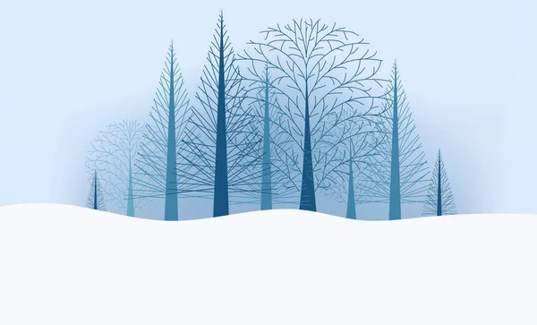 Winter Banner With Fir Tree — Stock Vector