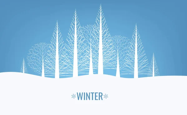Vinter Blå Banner Med Fir Tree — Stock vektor