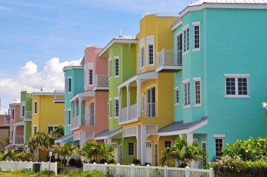 Colorful Beach Condominiums clipart