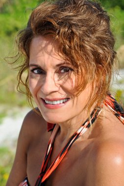 Olgun kadın sundress