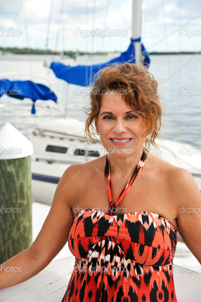 Mature Woman in Sundress Stock Photo EyeMark 33649185