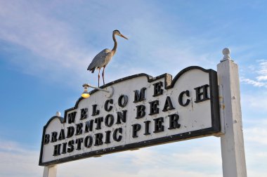 Bradenton Beach Historic Pier Sign clipart