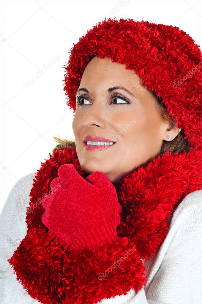 Mature Woman in Winter Fashion